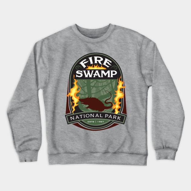 Fire Swamp National Park Crewneck Sweatshirt by MindsparkCreative